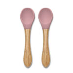Силиконовые ложки с бамбуком 2 шт. Lorelli Deep Pink