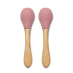 Силиконовые ложки с бамбуком 2 шт. Lorelli Deep Pink — изображение 2