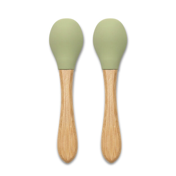 Силиконовые ложки с бамбуком 2 шт. Lorelli Fresh Green — изображение 2