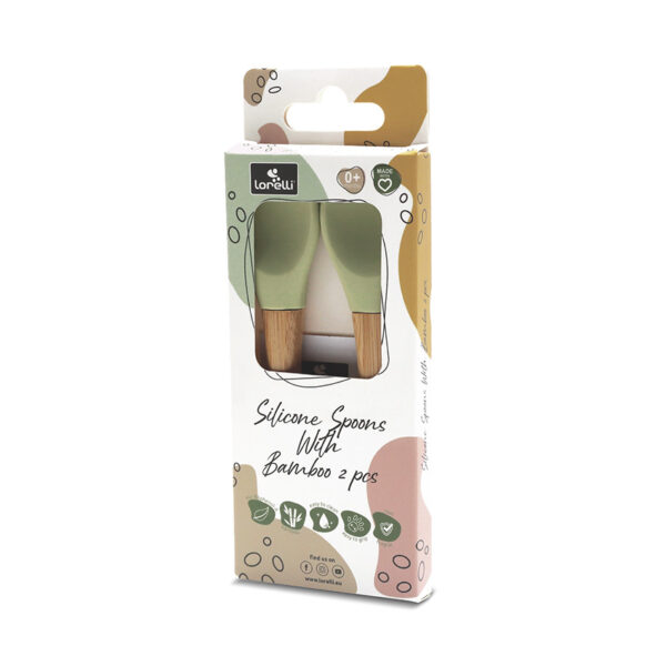 Силиконовые ложки с бамбуком 2 шт. Lorelli Fresh Green — изображение 3