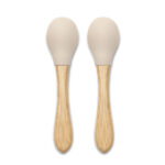 Силиконовые ложки с бамбуком 2 шт. Lorelli Beige — изображение 2