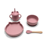 Набор для кормления из натурального силикона, 4 предмета Lorelli Deep Pink