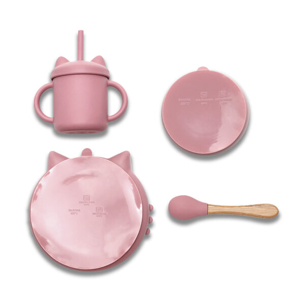 Набор для кормления из натурального силикона, 4 предмета Lorelli Deep Pink — изображение 2
