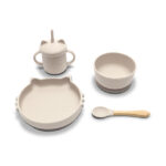 Набор для кормления из натурального силикона, 4 предмета Lorelli Beige