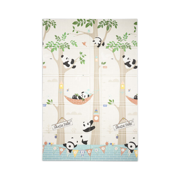 Детский двухсторонний складной термоковрик 120х180х1см Lorelli PANDA PARK — изображение 2
