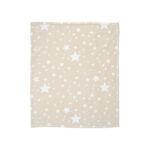 Мягкий плед 85*100 cm Lorelli CORAL Beige with Stars
