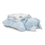 Păturică cu pernuță-animaluț Lorelli POFFY DUO TEDDY BEAR Blue