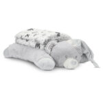 Păturică cu pernuță-animaluț Lorelli POFFY DUO TEDDY BEAR Grey