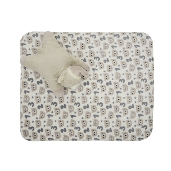 Păturică cu pernuță-animaluț Lorelli POFFY DUO TEDDY BEAR Beige - imagine 3