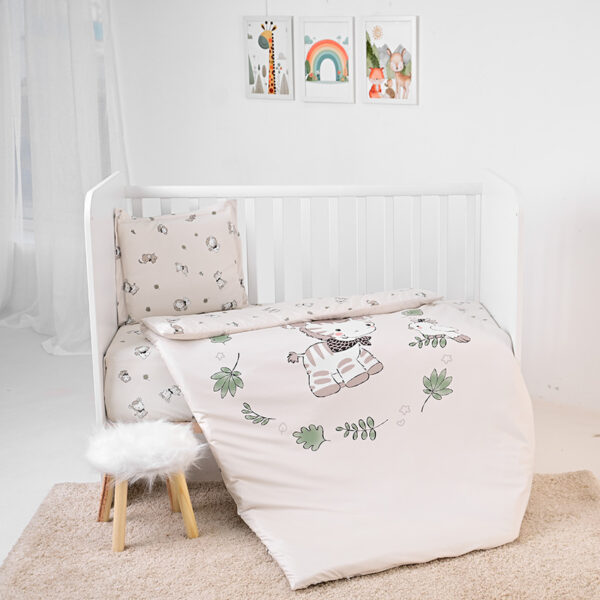 Set lenjerie pat 3 elem. Lorelli COSY JUNGLE Beige - imagine 3