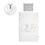 Set lenjerie pat 5 elem. Lorelli COSY ELEPHANT Grey Stars