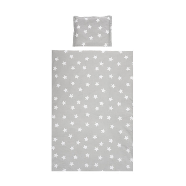 Set lenjerie pat 5 elem. Lorelli COSY ELEPHANT Grey Stars - imagine 2