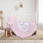 Set lenjerie pat 5 elem. Lorelli COSY LITTLE BEAR Pink - imagine 3