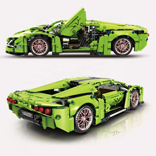 Constructor masina sport Lambo Green, 1073 elem. - imagine 4