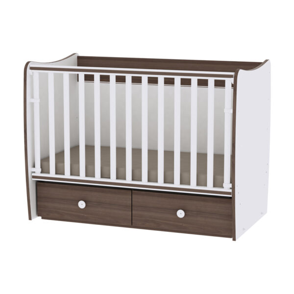 Patuc pentru copii Lorelli MATRIX White Walnut - imagine 2