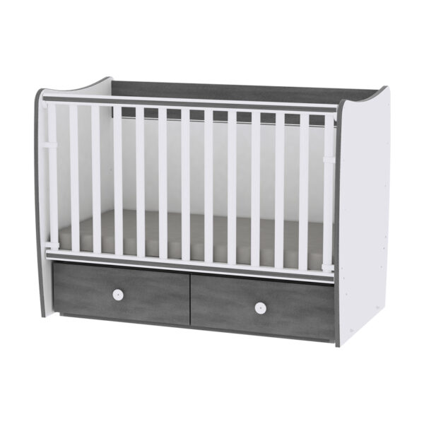 Кроватка детская Lorelli MATRIX White Vintage Gray — изображение 2