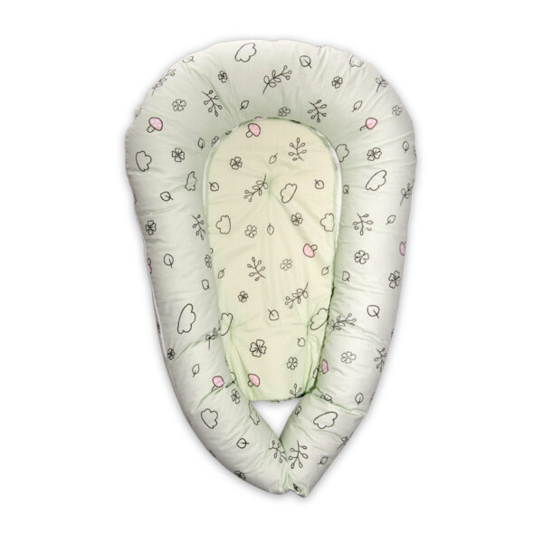 Baby Nest / Cuib 3 in 1 Lamb Green - imagine 2