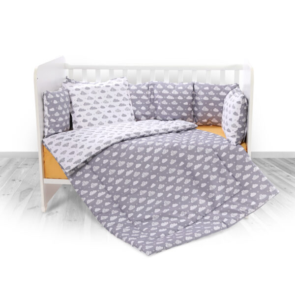Set lenjerie pat 7 elem., Lorelli LILI Clouds Grey - imagine 2