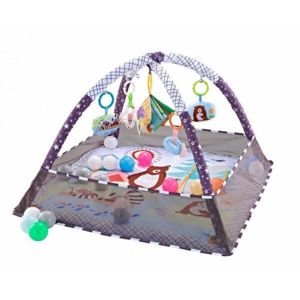 Игровой коврик +18 шариков Kikkaboo Grey Forest — изображение 2