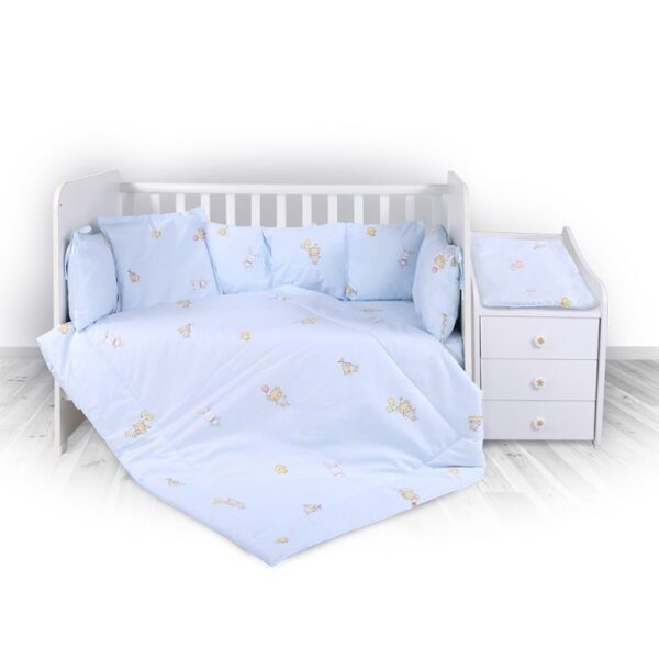 Set lenjerie pat Lorelli TREND Bear Party Blue - imagine 2