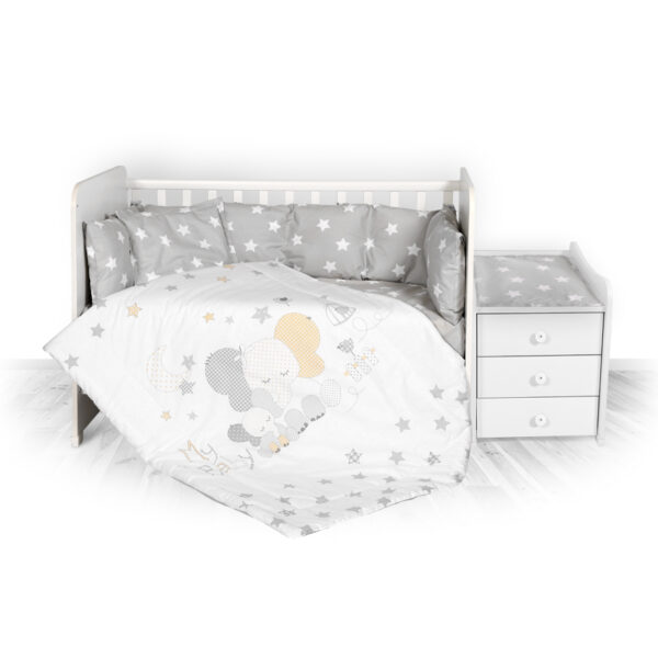 Набор постельного белья Lorelli TREND Gray Elephant Stars — изображение 2