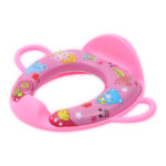 Мягкое сиденье на унитаз с ручками и спинкой Lorelli Heart Pink