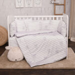 Set lenjerie pat 7 elem., Lorelli LILY Grey Striped
