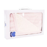 Детский вязаный плед 75*100 см, Sherpa Light Pink
