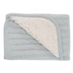 Детский вязаный плед 75*100 см, Sherpa Mint