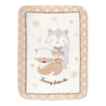 Paturica moale  110*140 cm Kikkaboo  Funny Friends Biege
