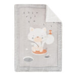 Мягкий зимний плед 110*140 cm, Polar Sherpa Fisher Grey