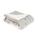 Paturica moale 110*140 cm, Polar Sherpa Fisher Grey - imagine 2