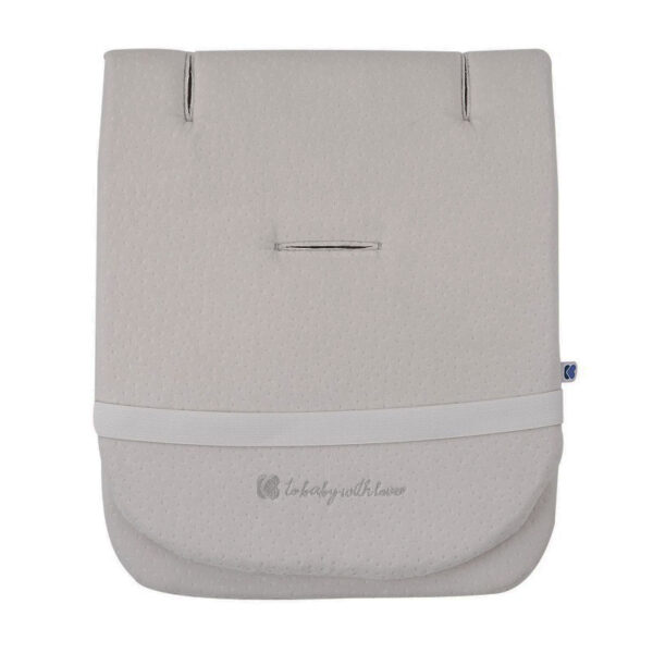 Husa carucior din spuma cu memorie Beige Velvet - imagine 2