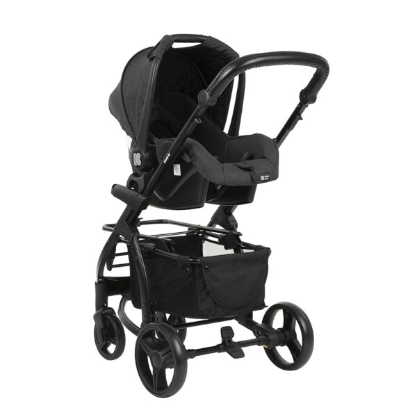Carucior 3-in-1 MADRID Black Melange - imagine 4