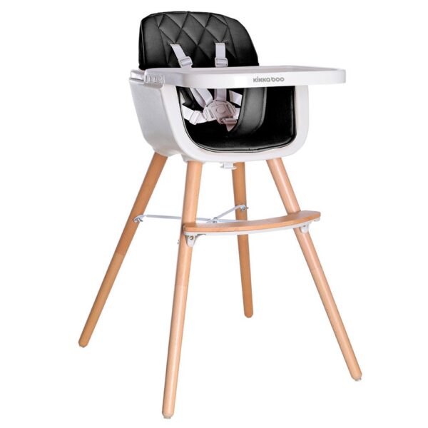Scaun de masa 2-in-1 Kikkaboo WOODY Black 2023 - imagine 2