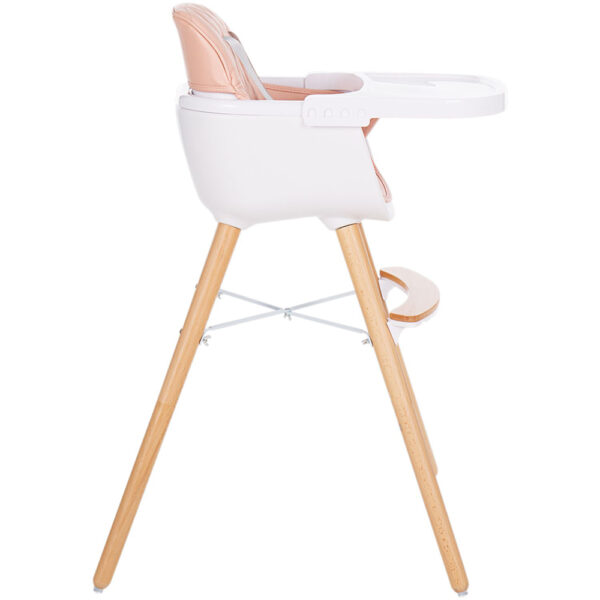 Стульчик для кормления 2-in-1 Kikkaboo WOODY Pink 2023 — изображение 3