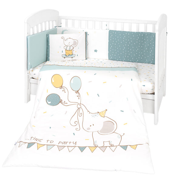 Set lenjerie pat Elephant time 6pcs - imagine 2