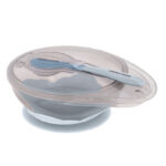 Миска с крышкой и ложкой, Blue