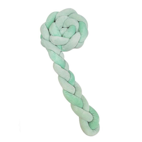 Бампер-коса в детскую кроватку 180 cm 3 braids (12сm) MINT — изображение 2