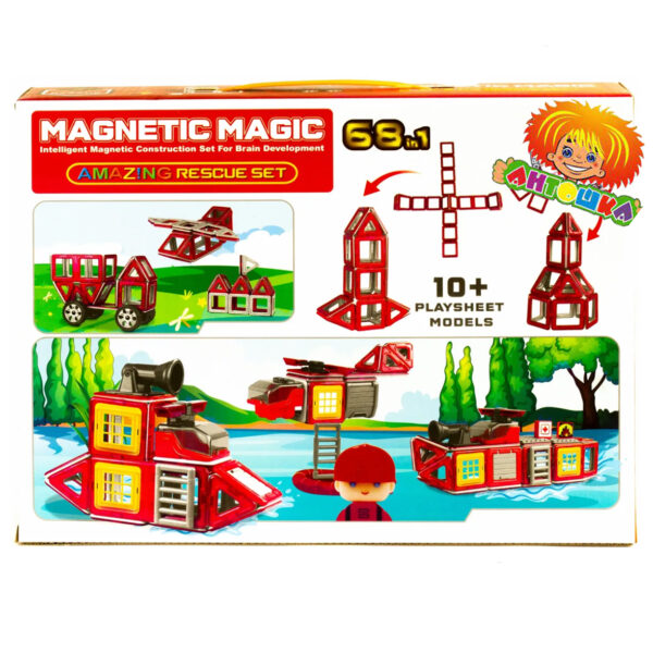 Магнитный конструктор Magic Magnetic 68 деталей — изображение 2