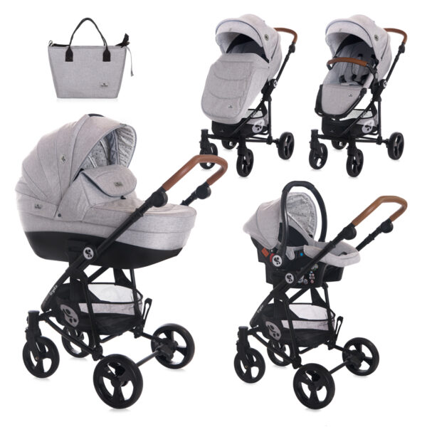 Коляска 3-в-1 Lorelli CRYSTA Opaline Grey — изображение 2