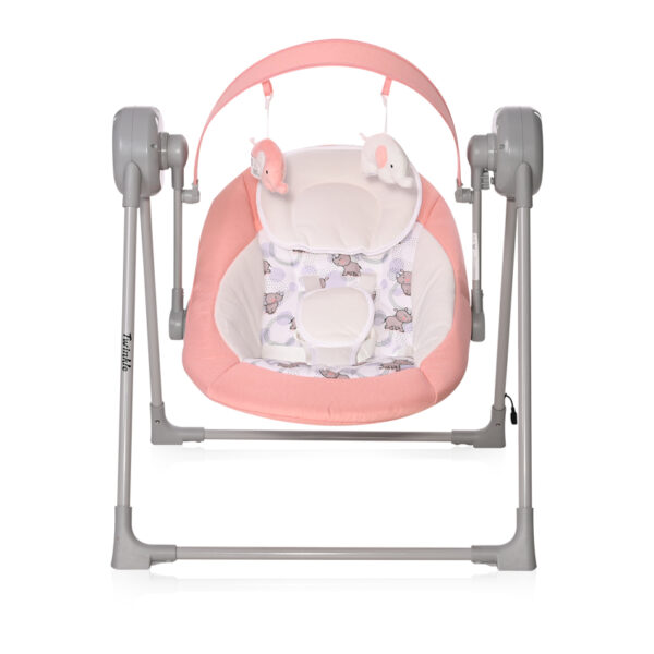 Люлька-шезлонг электронная Lorelli TWINKLE RHINO Pink — изображение 3