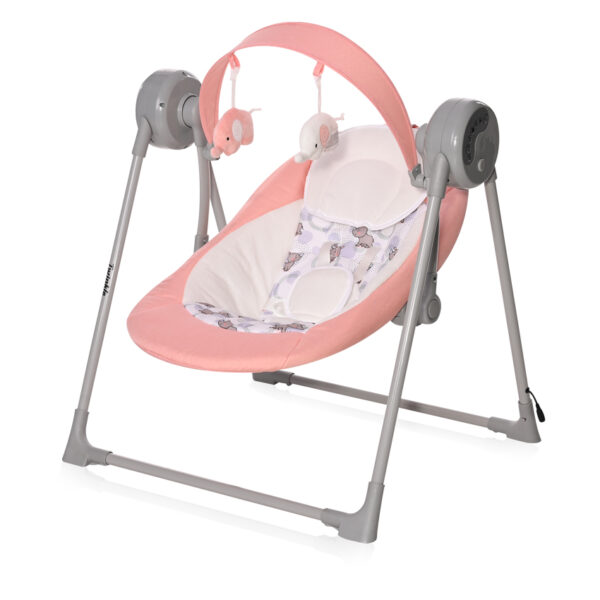 Люлька-шезлонг электронная Lorelli TWINKLE RHINO Pink — изображение 4