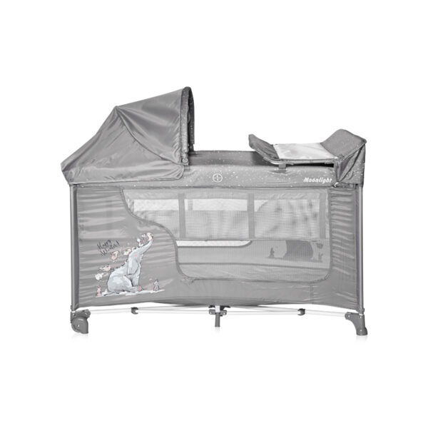 Кровать-манеж Lorelli MOONLIGHT 2 Rocker Grey Fun — изображение 2