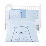 Set lenjerie pat Bear with me Blue 6pcs