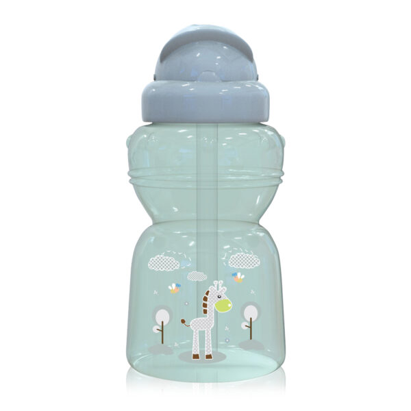 Бутылочка спорт с трубочкой 325 ml, Lorelli ANIMALS Mint Green — изображение 2
