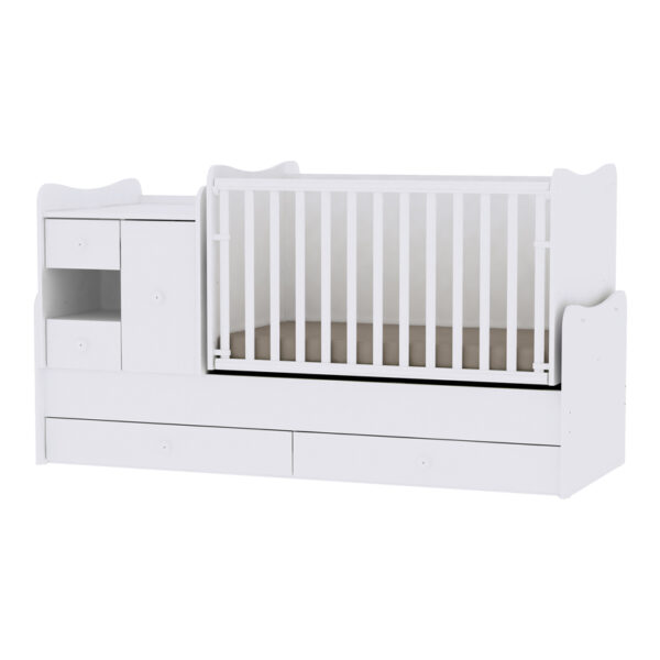 Кроватка детская Lorelli MINI MAX NEW 190*72 cm, White — изображение 2