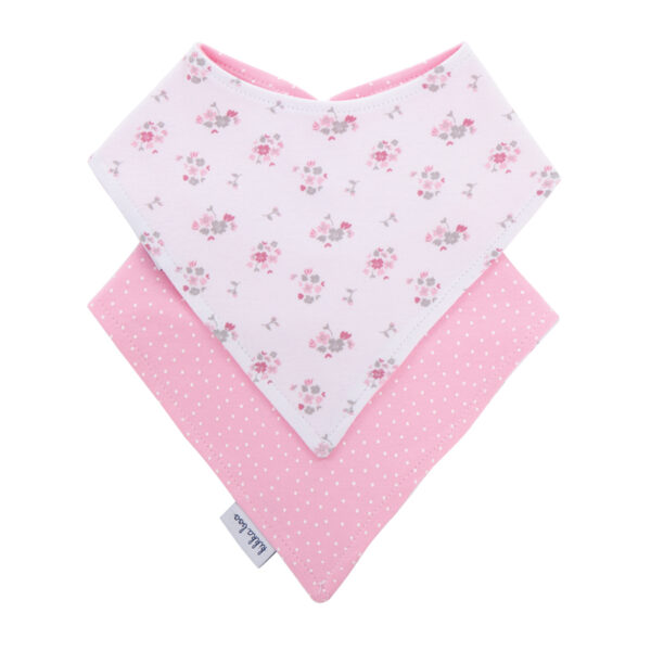 Нагрудники BANDANA Pink Flowers, набор 2 шт. — изображение 2