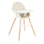 Стульчик для кормления 2-в-1 NUTRI WOOD Beige