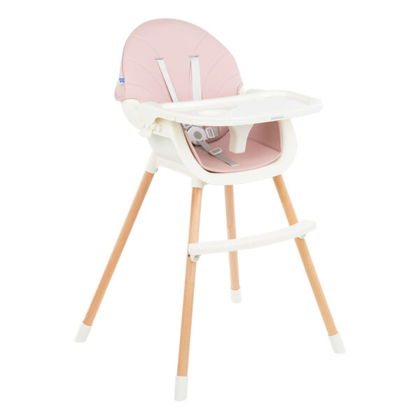 Стульчик для кормления 2-в-1 NUTRI WOOD Pink — изображение 2